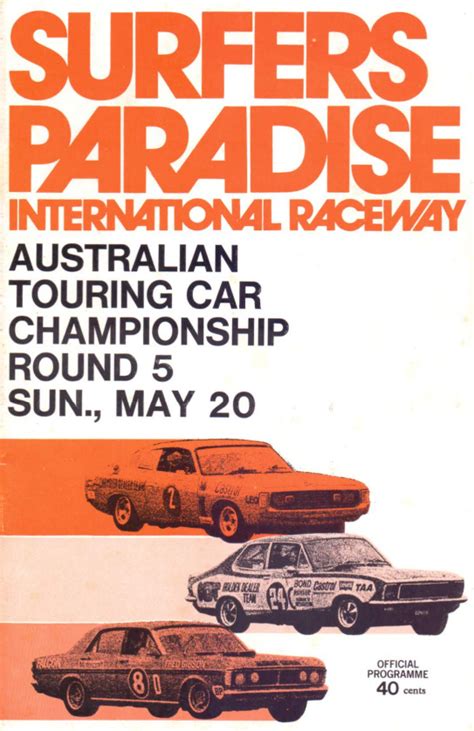 1973 Australian Touring Car Championship Programmes The Motor Racing