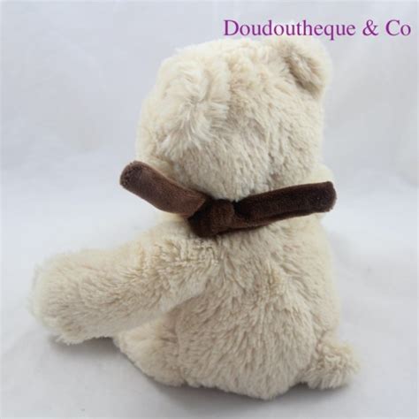 Peluche Mouchoir Ours Baby Nat Beige Marron Bn Cm Sos Doudou