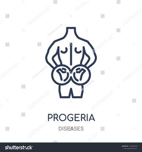 Progeria Icon Progeria Linear Symbol Design Royalty Free Stock