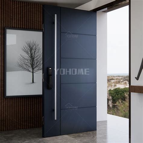 China Top Manufacturer Custom Security Door Entrance Front Metal Modern