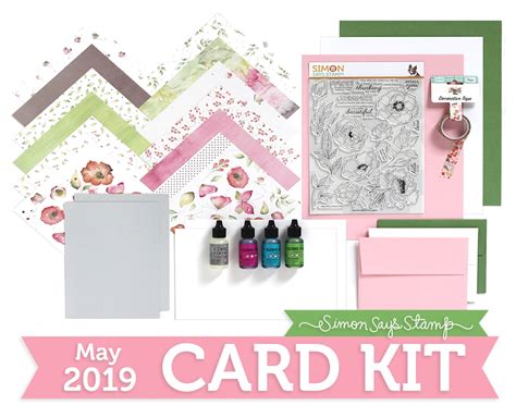 Simon Says Stamp May Card Kit Delicate Flowers All The Sparkle