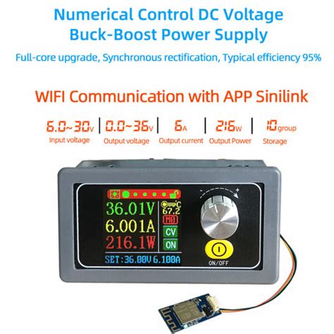 XYS3606W DC DC Buck Boost Converter CC CV 0 36V 6A 216W Synchronous