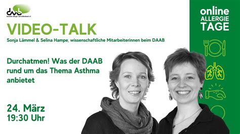 Daab Live Talk Durchatmen Was Der Daab Rund Um Das Thema Asthma