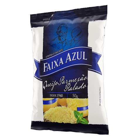 Queijo Parmesão Ralado Faixa Azul Pacote 50g Tateno Supermercado