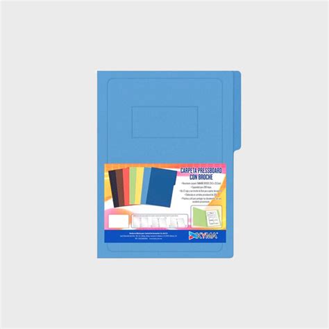 CARPETA PRES KYMA C BROCHE 8CM CARTA C 5PZ AZUL CLARO Ofimarket Mx