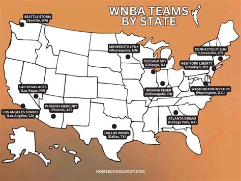 Explore The W Map And Count Of Wnba Teams Across The States 2024