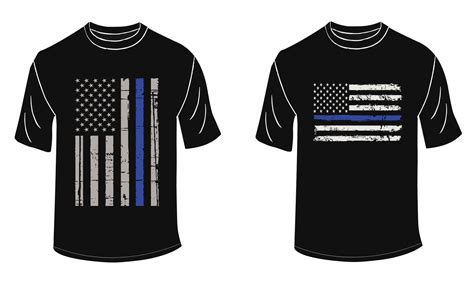 Thin Blue Line Flag Tshirt Design 13819943 Vector Art At Vecteezy