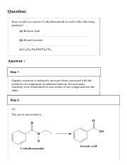 Exam Pdf Question How Would You Convert N Ethylbenzamide To Each