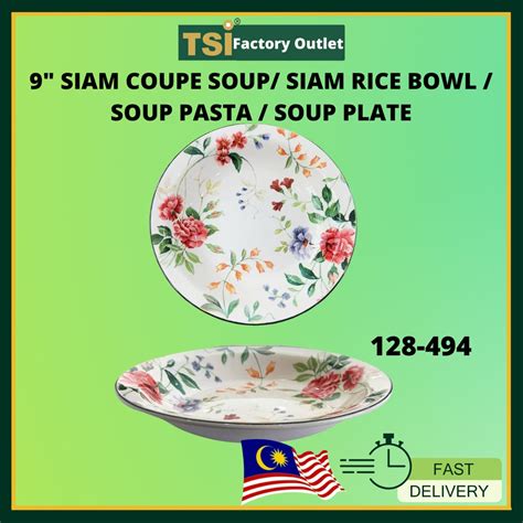 Claytan 9 Soup Plate Ceramic Set Pinggan Mangkuk Makan Seramik Mangkuk