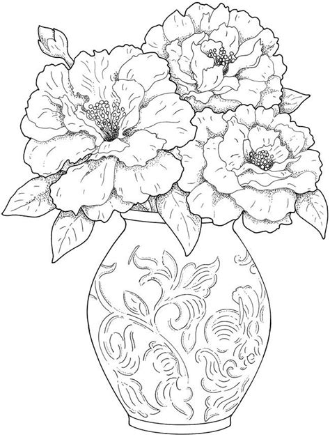 Flower Arrangement Coloring Pages at GetColorings.com | Free printable ...