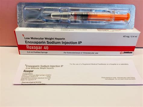 Enoxaparin 40 Mg 0 4ml Prefilled Syringe At Rs 130 Piece