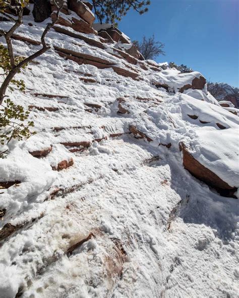 I attempted the Angels Landing hike in the snow... it didn't go well ...