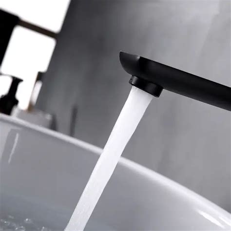 Black Ceramic Contemporary Matte Black Modern Hot Cold Water Mixer Cool