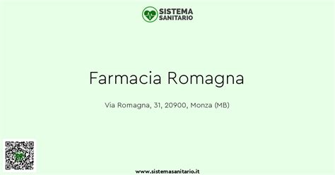 Farmacia Romagna A Monza MB SistemaSanitario It