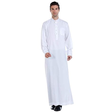 Buy Muslim Arab Middle East Men S Robes Islamic Dubai Long Sleeve Thobe