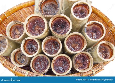 Khao Lam The Sticky Rice Cooked Inside Bamboo Stock Photo Image Of