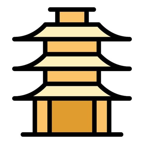 Premium Vector Landscape Pagoda Icon Outline Vector Chinese Building