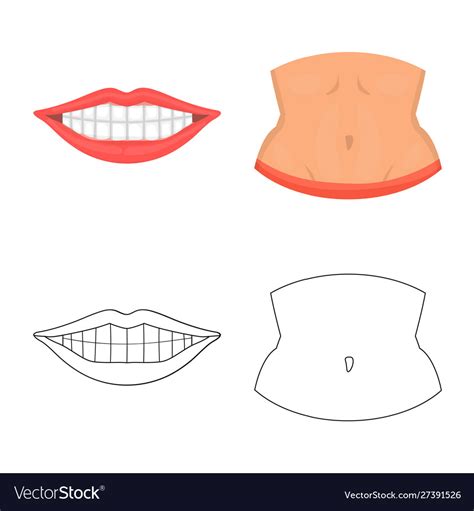 Isolated Object Body And Part Sign Set Royalty Free Vector