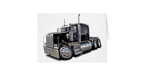 Kenworth w900 Black Truck | Zazzle