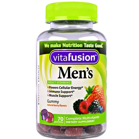 VitaFusion, Men’s Complete Multivitamin, Natural Berry Flavors, 70