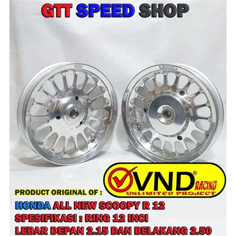 Vnd Velg Racing Roullete Polish Crome Ring Honda New Scoopy Fi Thn