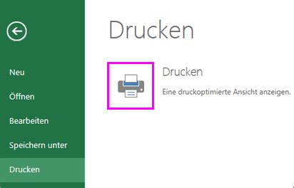 Drucken Eines Arbeitsblatts Oder Einer Arbeitsmappe Excel