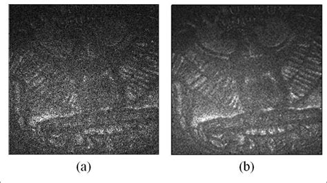 Reconstruction Of The Holographic Image Before A And After B The