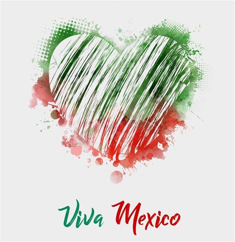 Viva Mexico Abstract Flag Stock Vector Illustration Of Green