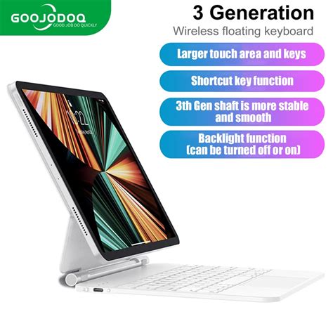 Goojodoq Magic Keyboard For Ipad Air Pro Case With Wireless