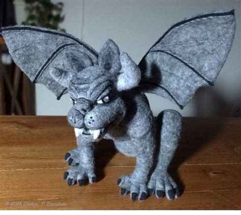 Needle Felted Gargoyle By Cherie Davidson Featured On Livingfelt