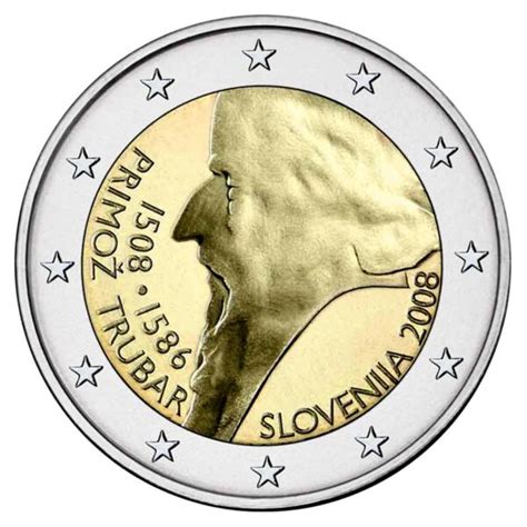 Slovenië 2 Euro Trubar 2008 UNC Kingofcoins nl