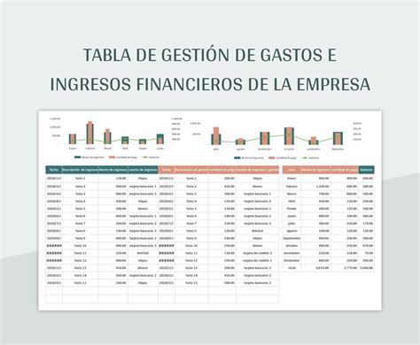 Plantilla De Excel Tabla De Gesti N De Gastos E Ingresos Financieros De