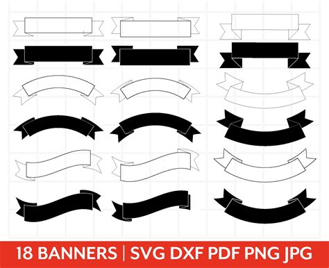 Banner Svg Bundle Banner Clipart Banner Png Banner Vector - Etsy