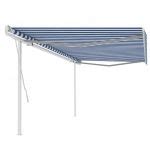 Toldo Retr Til Manual Postes X M Azul E Branco