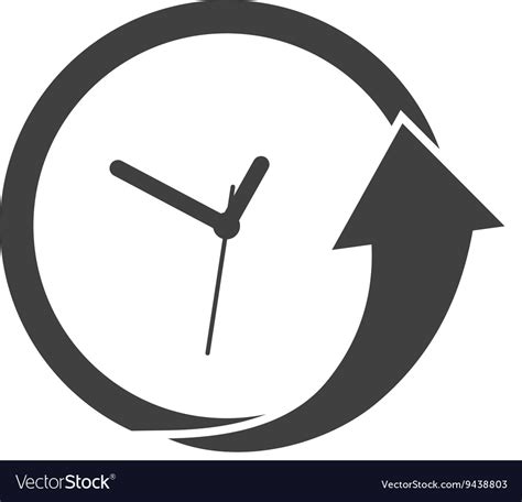 Clock And Arrow Icon Time Design Graphic Vector Image