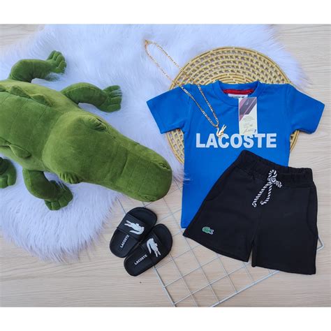 Conjunto Para Menino Da Lacoste Kit De Short E Camiseta Completo