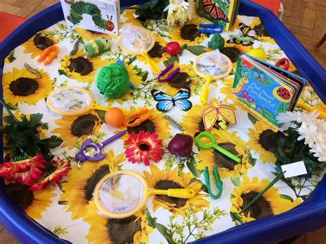 Tuff Tray For Very Hungry Caterpillar Theme Sunflower Pattern From A