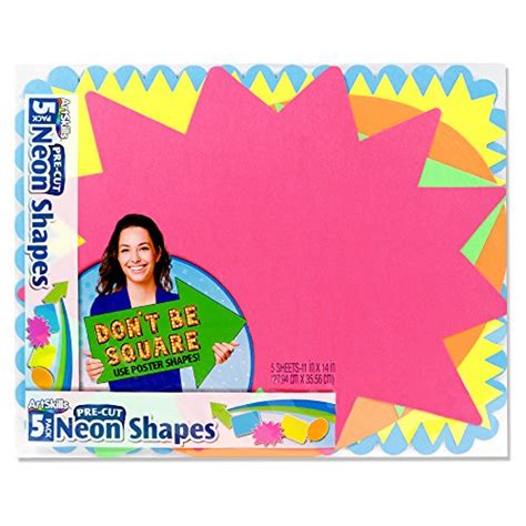 ArtSkills 11 X 14 Poster Boards Shapes School Project Supplies Neon