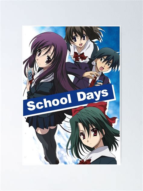 School Days Poster Poster By Baryonyxstore Redbubble