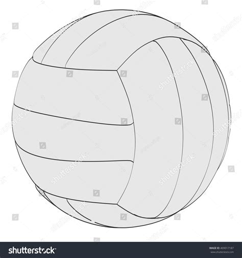 2d Cartoon Illustration Volleyball Stock Illustration 409017187