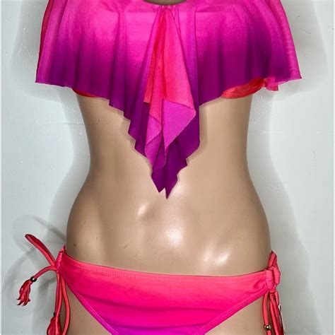 Raisins Swim Nwt Raisins Xl Ombr Bikini Removable Cups Halter Or