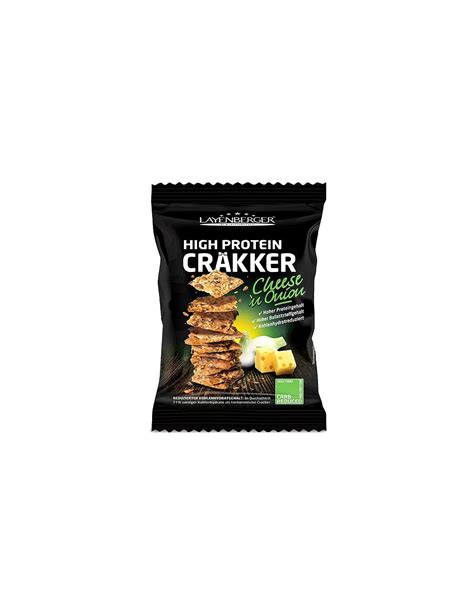 Crackers KETO sabor Queso y Cebolla 75g 39 proteína Low Carb