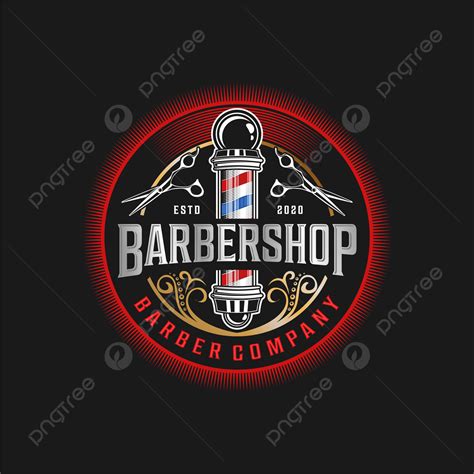 Barbershop Logo With A Complex Design Of Elegant Vintage Details With