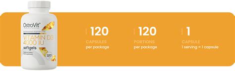 OstroVit Vitamin D3 4000 IU 120 Softgel Capsules