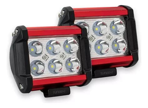 Par Faro 6 Led Auxiliar 18w Dually Luz Fija Estrobo Colores