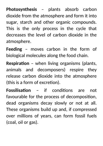 Ks4 Aqa Gcse Biology Science Carbon Cycle Lesson Teaching Resources