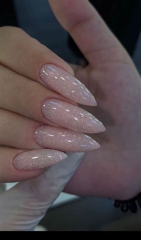 Nude Sparkly Nails Blush Nails Shiny Nails Hot Nails Swag Nails