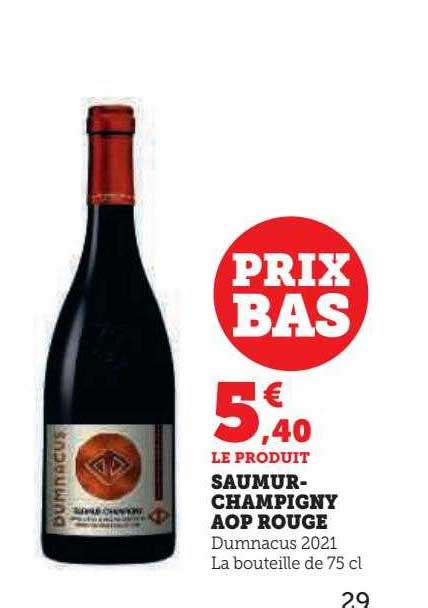 Promo Saumur Champigny Aop Rouge Chez Hyper U Icatalogue Fr