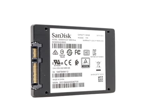 Used Sandisk Ultra 3d Nand 500gb Internal Ssd Sata Iii Mpb