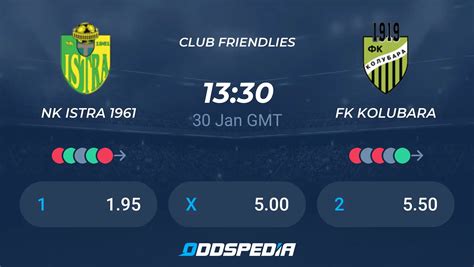 Nk Istra Vs Fk Kolubara Predictions Odds Live Score Stats